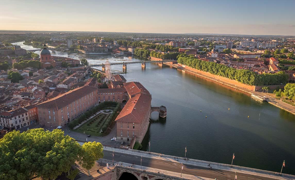 Visiter Toulouse, vue aérienne