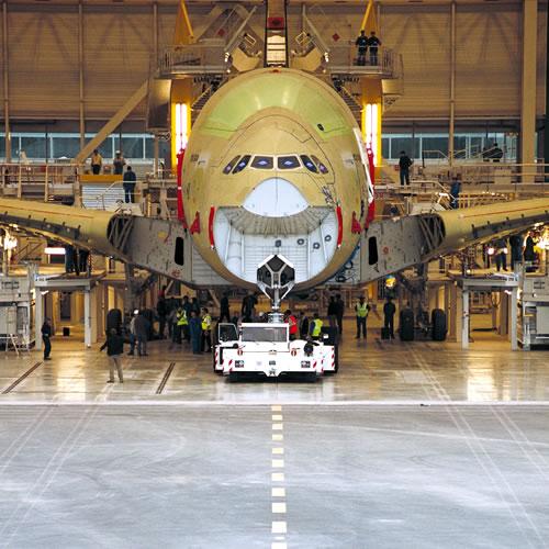 Visite chaîne d'assemblage d'Airbus A380