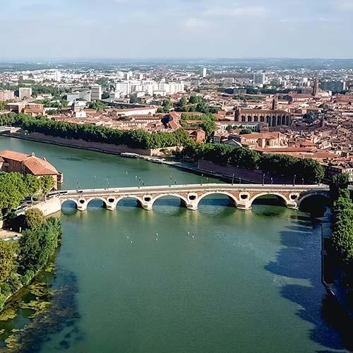 Visiter Toulouse, vue aérienne